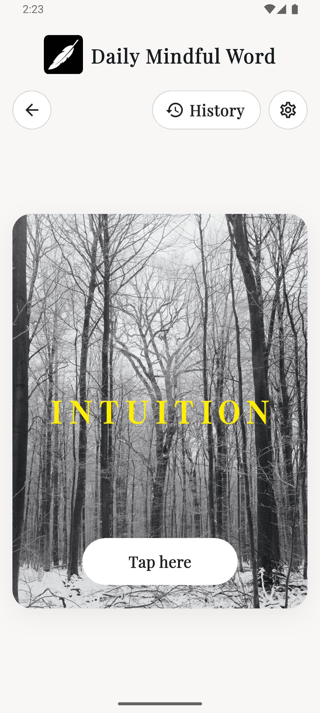 Daily Mindful Word – Impulse Screen